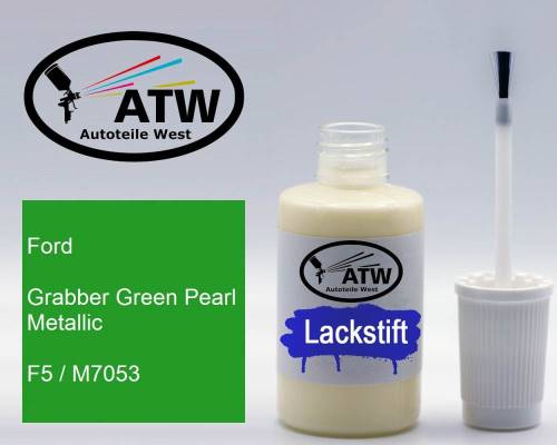 Ford, Grabber Green Pearl Metallic, F5 / M7053: 20ml Lackstift, von ATW Autoteile West.